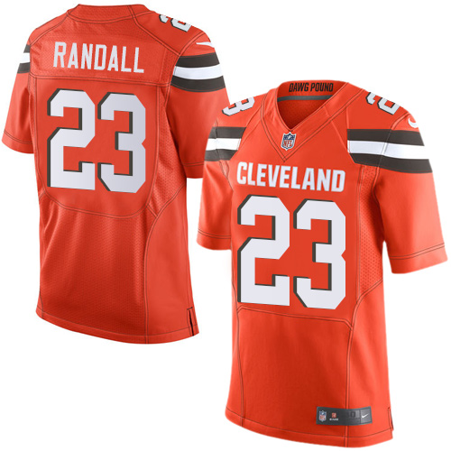 Nike Browns #23 Damarious Randall Orange Alternate Men's Stitched NFL Elite Jersey - Click Image to Close